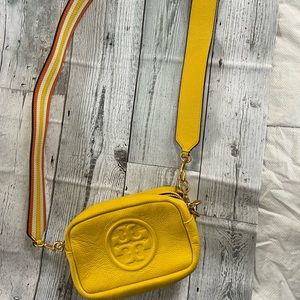 Tory Burch Bombe Mini Cross bag in Yellow.  Used once.